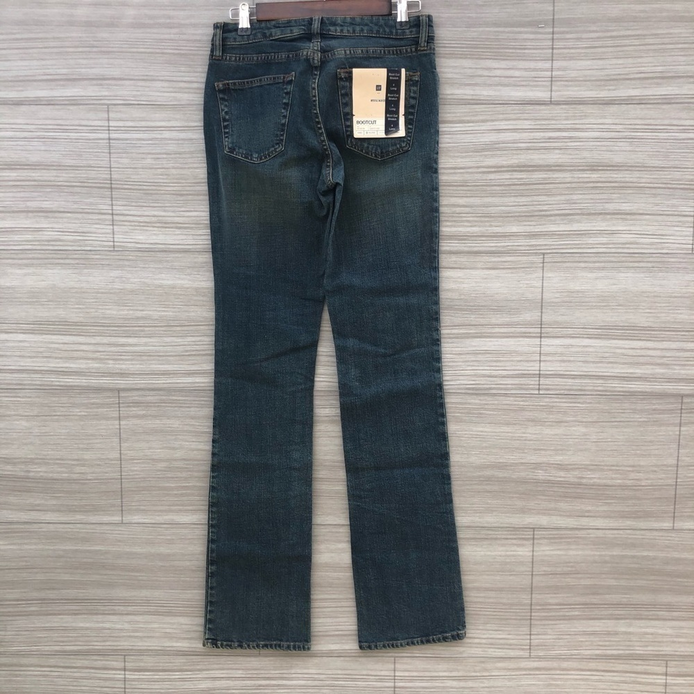 Gap Stretch Bootcut Jeans Womens 4 Long Dark Wash Denim Blue 4L New